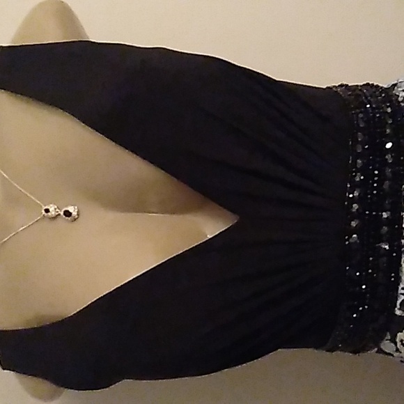 MacDuggal Formal Dress: Size: 4 Color: IceBlue, Black and L Silver Condition:New - Picture 11 of 16